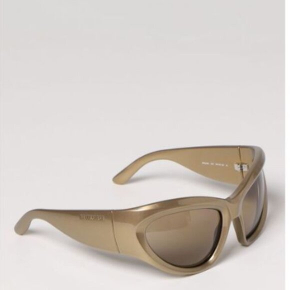 NEW BALENCIAGA CAT EYE SUNGLASSES BALENCIAGA BB0228S 004 GOLD BROWN EYEWEAR - Picture 4 of 5